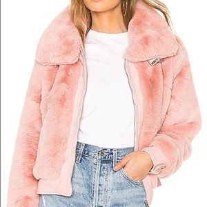 Blank NYC Internet Hobo Faux-Fur Cropped Bomber Jacket NWOT